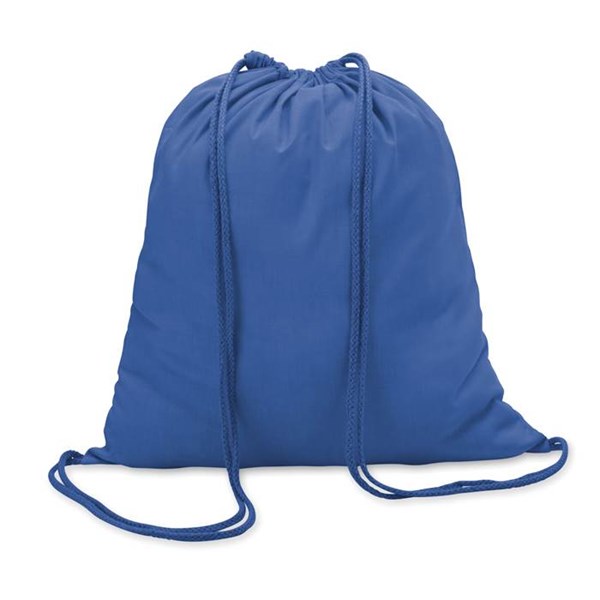 Obrázky: Královsky modrý bavlněný batoh se stahovací šňůrou